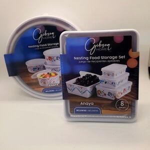 Gibson Nesting Food Storage Set of 2 Round and Rectangle New in package!